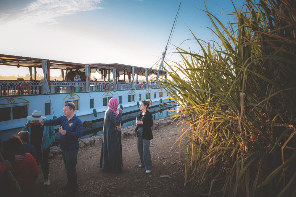 Dahabeya sailing at sunset