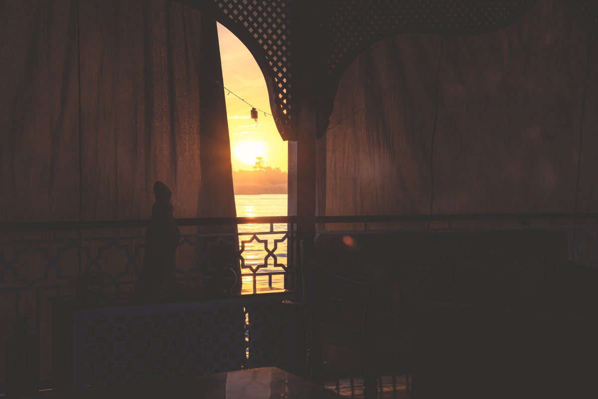 Luxor and the Nile at sunset