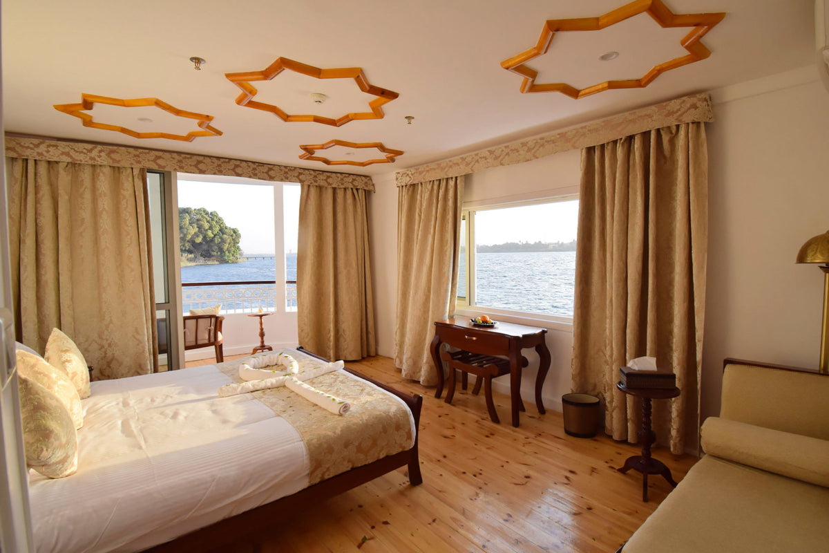 Luxury Nile suite overlooking the river